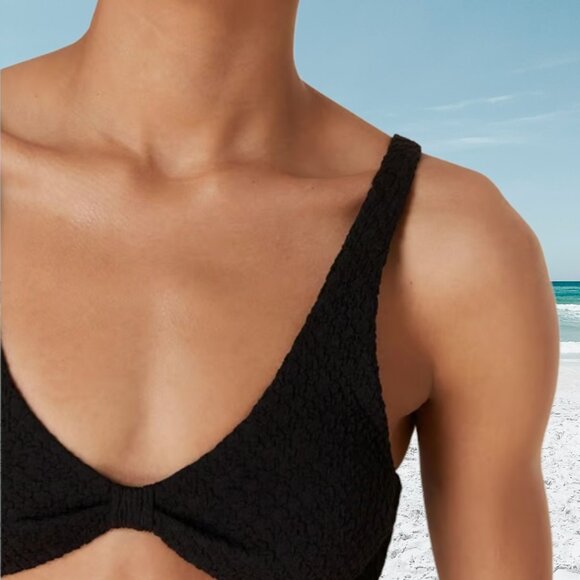 Andie Swim The Amor Top Black Popcorn Size Small - Picture 6 of 10